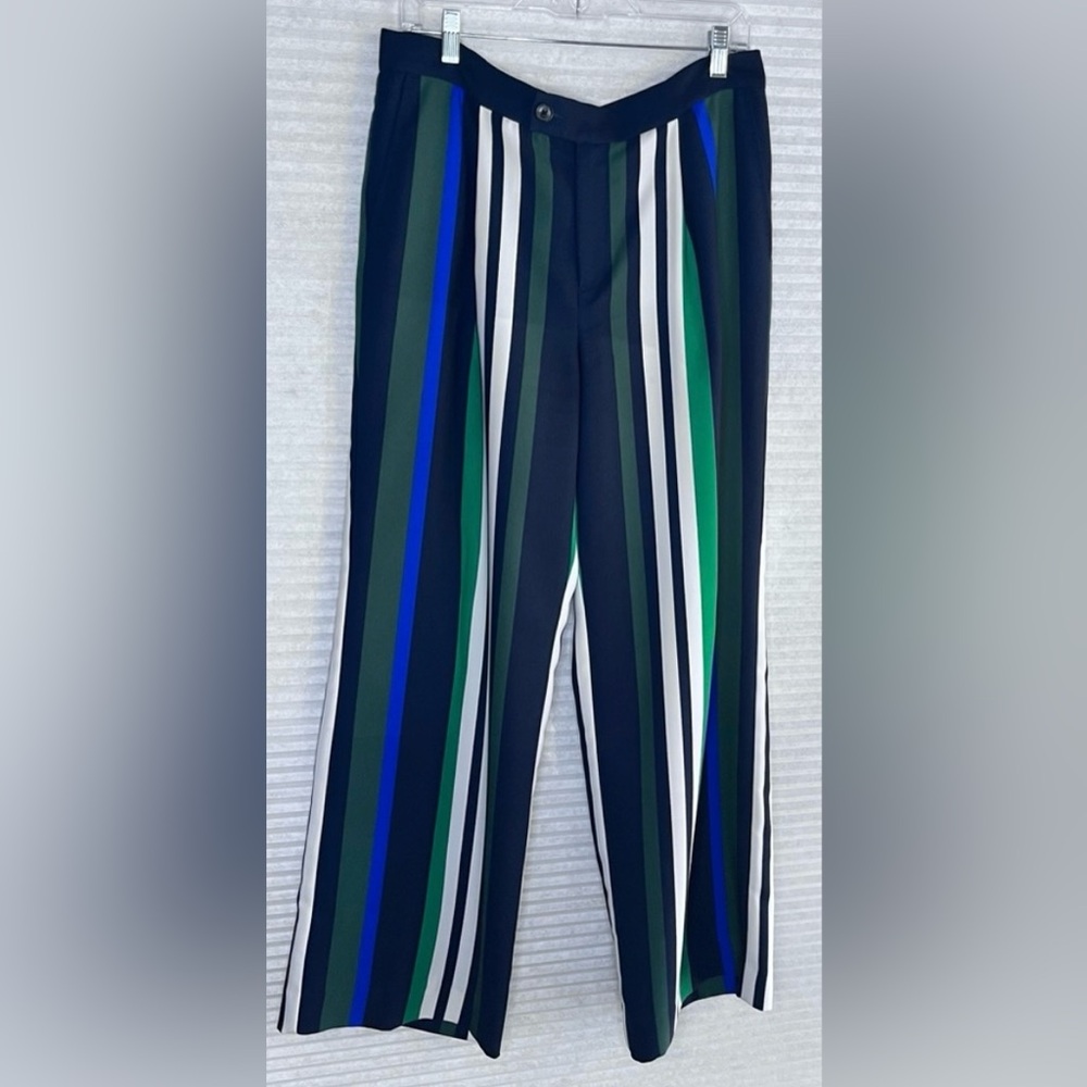 Banana Republic High Waisted Multi Striped Wide
Leg Pants Size 10